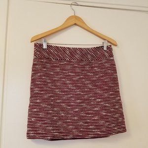 LOFT Striped Tweed Mini Skirt